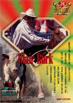 1996 High Gear Rodeo Crown Jewels #26 Blair Burk Back